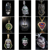 HM_001 : Creative Concept, 800+ Heros & Movies Pendant Collection – Thanos Helmets & Mjolnir Hammers: A Dazzling Array of Superhero Movie Diamond Pendants